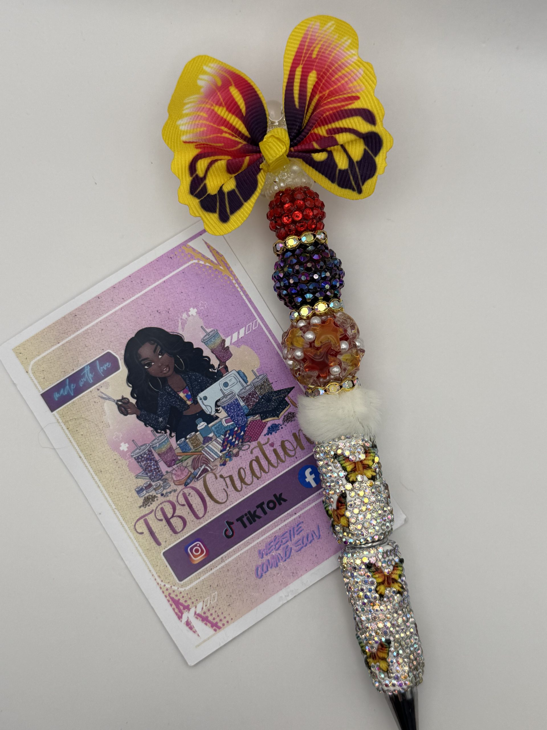 Lemon Drop Butterfly Glam Script Penz