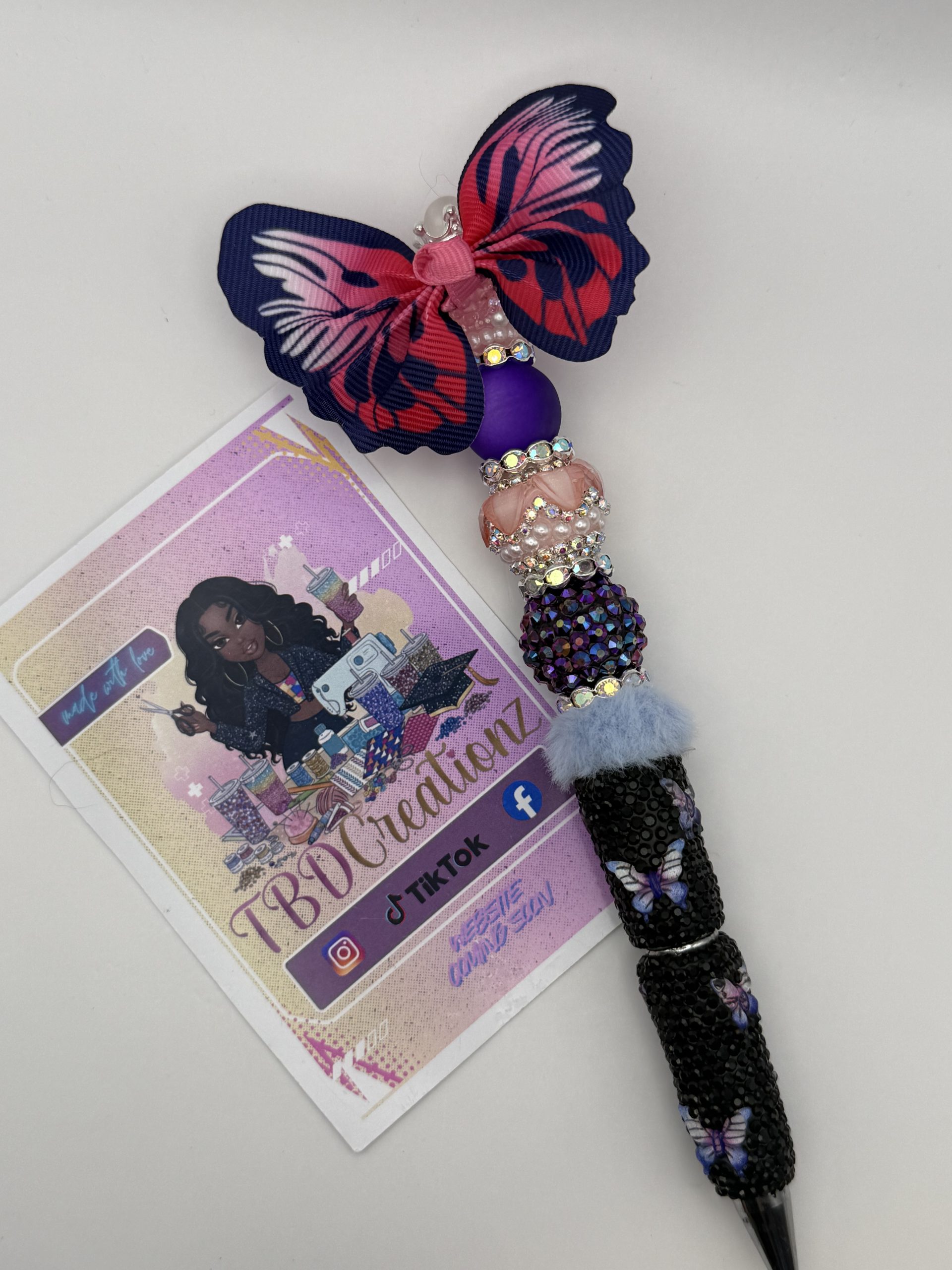 Berry Fairy Butterfly Glam Script Penz